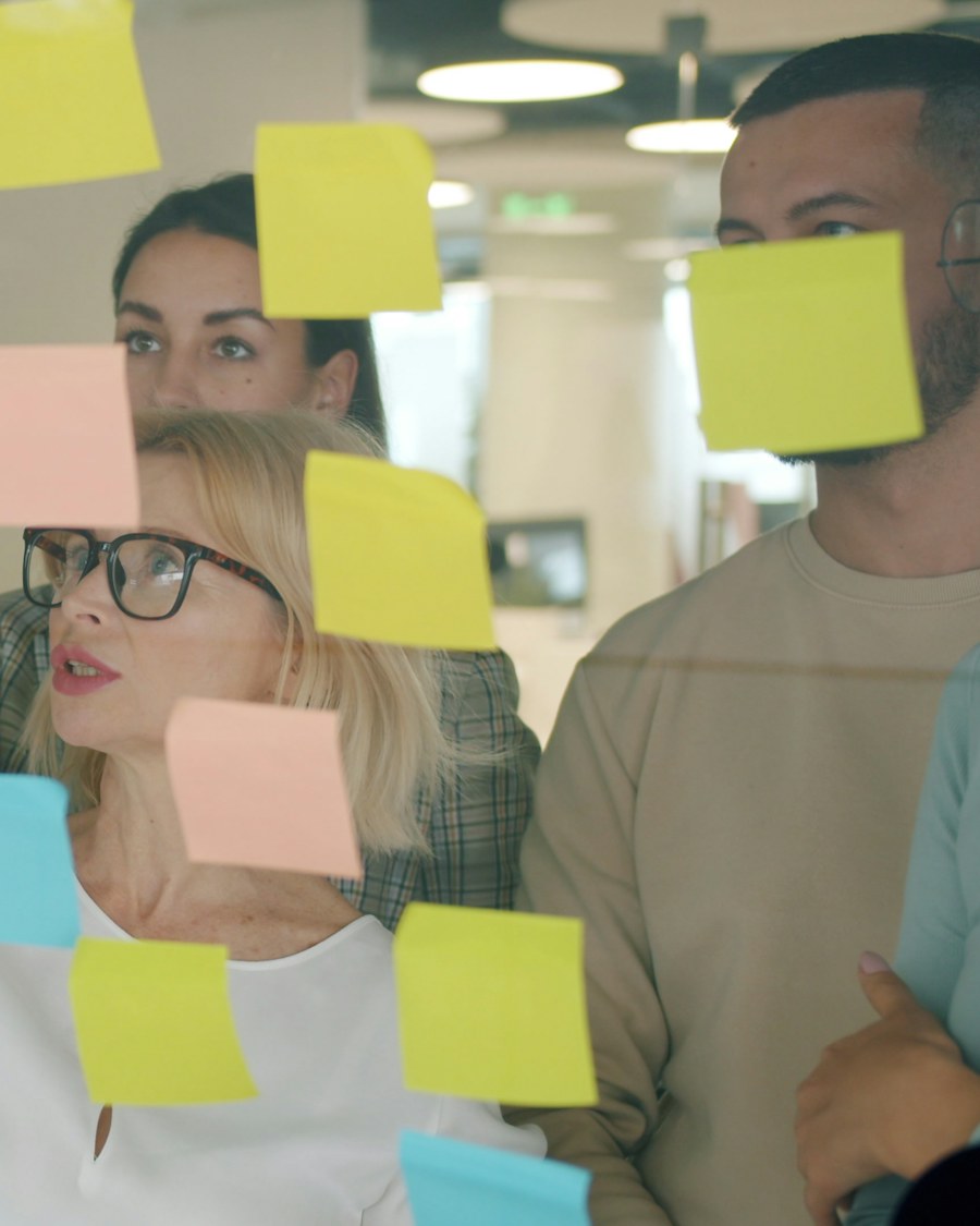 An agency team brainstorming client work