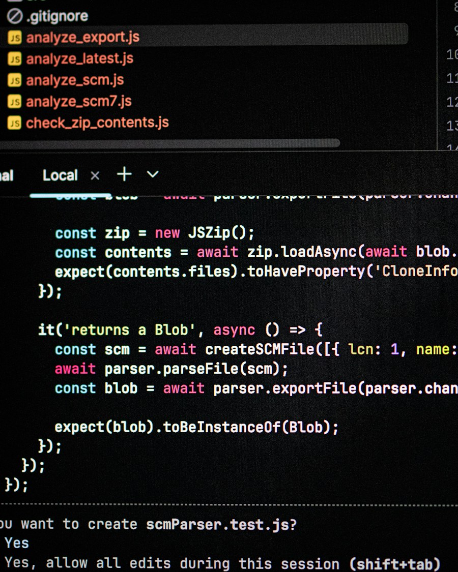 Code on a software team's screen